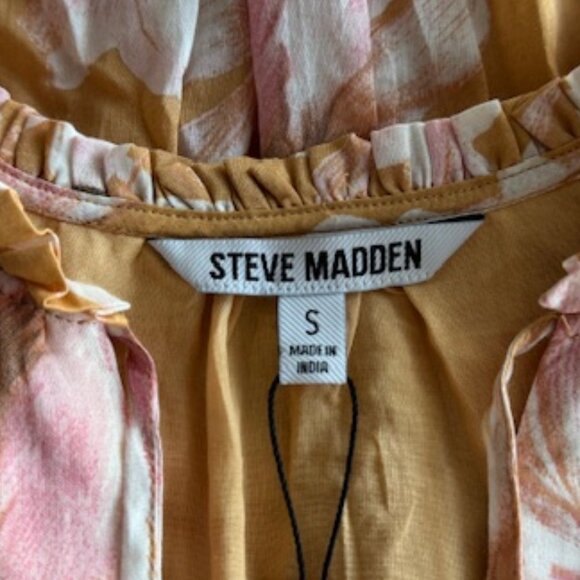 NWT Steve Madden Disposition Tiered Sundress in Golden Glow - Picture 9 of 13